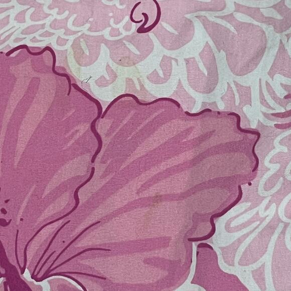 Vintage Lilly Pulitzer White Label Pink Hibiscus Floral A-Line Mini Skirt 4 - Picture 5 of 7